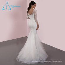 Court Train Scoop Sheer Neck Real Sample Wedding Dress